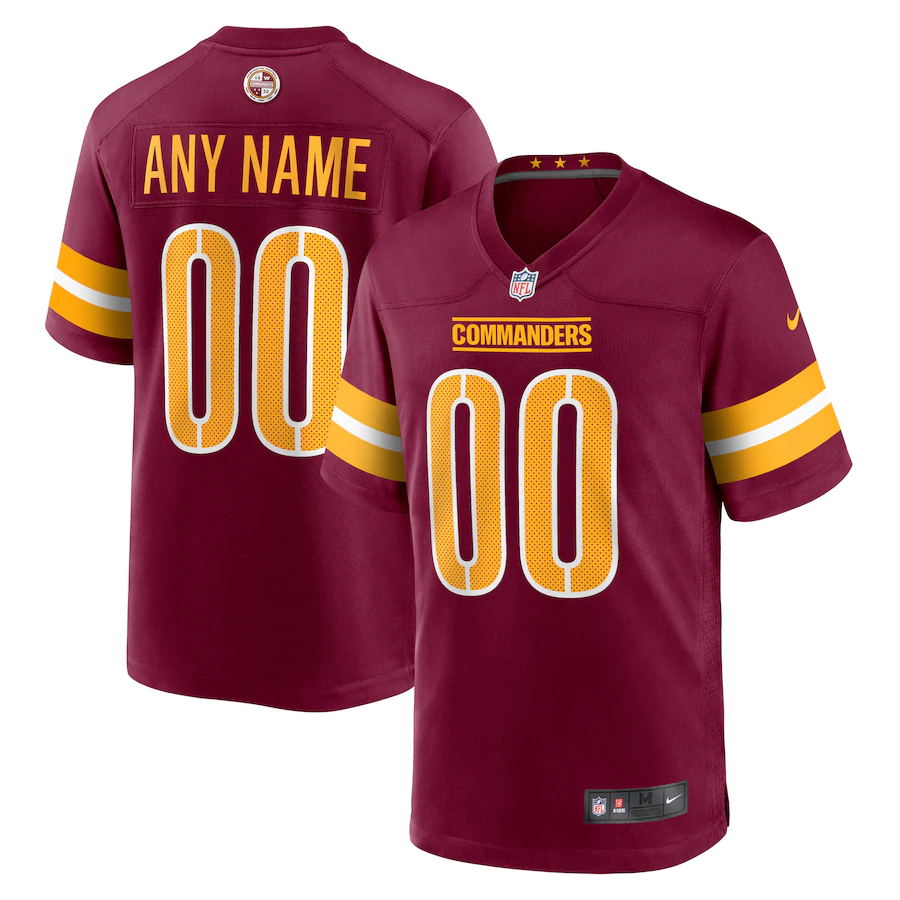 Custom Men Washington Commanders Nike Burgundy Game Custom Player NFL Jersey->customized nfl jersey->Custom Jersey